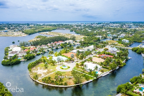 The island 0.39 acres, canal front