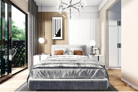 Arza west bay ruby– upgraded fully furnished 1-bed corner unit
