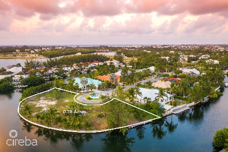 The island 0.78 acres, canal front