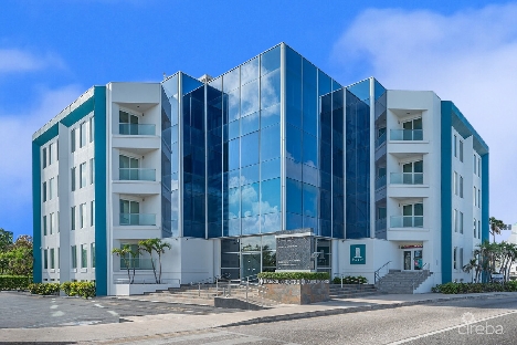 Harbour centre commercial building and off-site parking