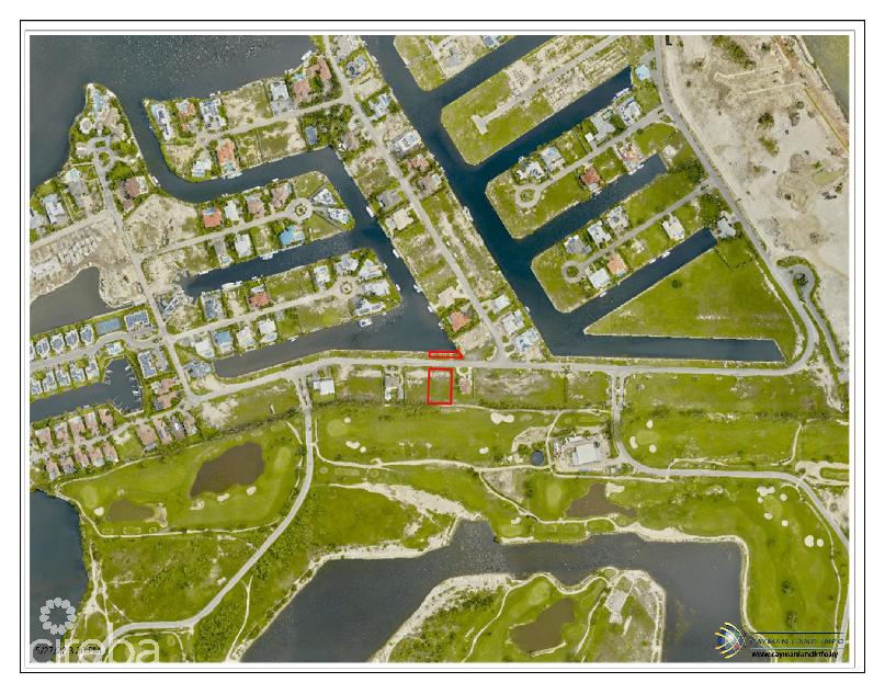 Crystal harbour canal/golf view lot with dock