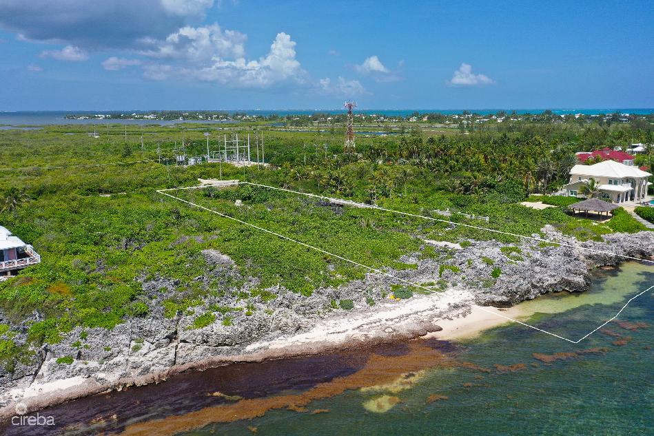Rum point oceanfront 1 acre lot with elevation