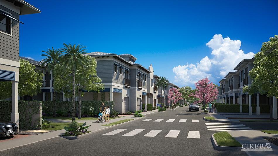 Olea 213 two-storey townhome w/ pool – completion scheduled for 2023